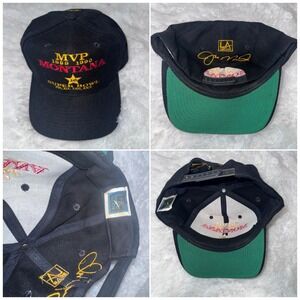 Joe Montana MVP 1989 1990 Super Bowl LA Gear Black Snapback Hat vintage